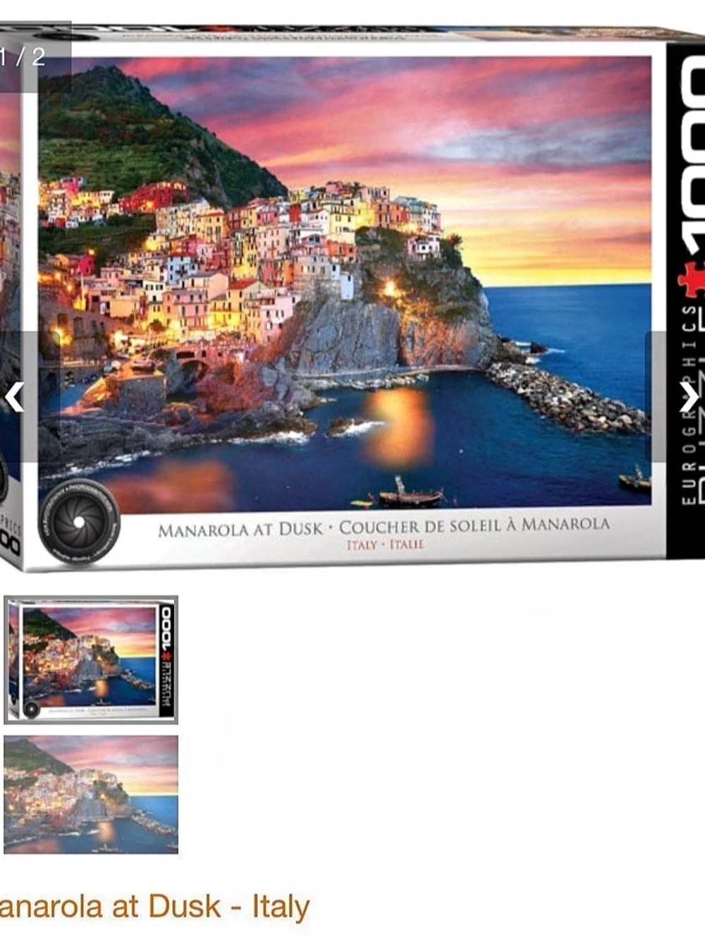 Eurographics Manarola at Dusk - Italy 1000-Piece Puzzle